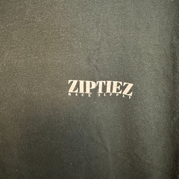 Ziptiez Men's Graphic, Green shirt with White Logo of Woman sitting in a wheel - Picture 2 of 4
